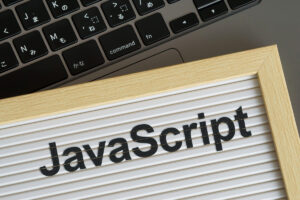 JavaScriptの黒文字写真